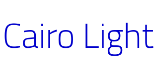 Cairo Light Schriftart